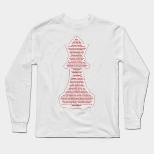 Red Queen Through The Looking Glass Quote Long Sleeve T-Shirt